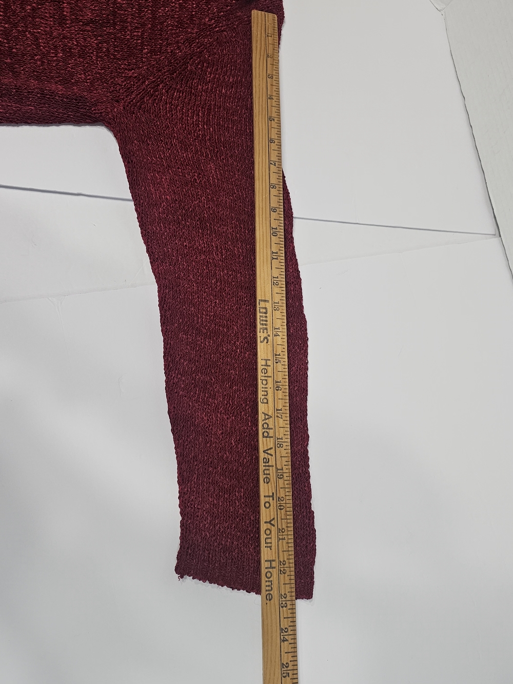 TravelSmith Women's Large Long Duster Cardigan Sweater Burgundy Open Front Knit - Picture 6 of 6